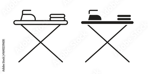 Ironing board icon elements. doodle graphics icons.