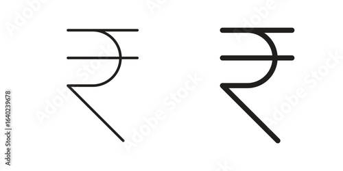 Indian rupee icon elements. doodle graphics icons.