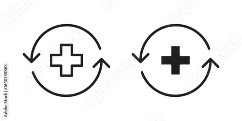 Health recovery icon elements. doodle graphics icons.