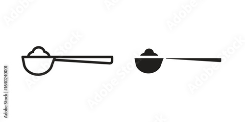 full spoon icon elements. doodle graphics icons.