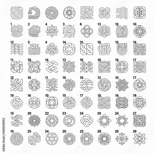 Elegant Transparent Vector Pattern with Decorative Borders and Ornamental Flourishes