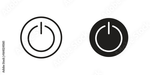 Button on off icon elements. doodle graphics icons.
