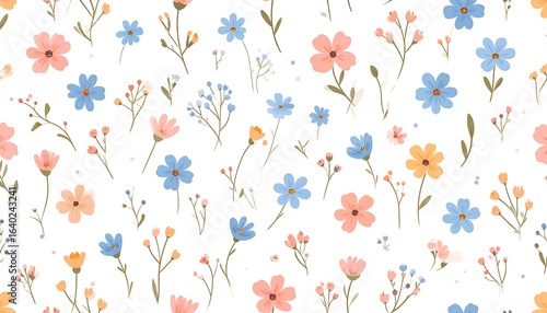 Delicate floral seamless pattern