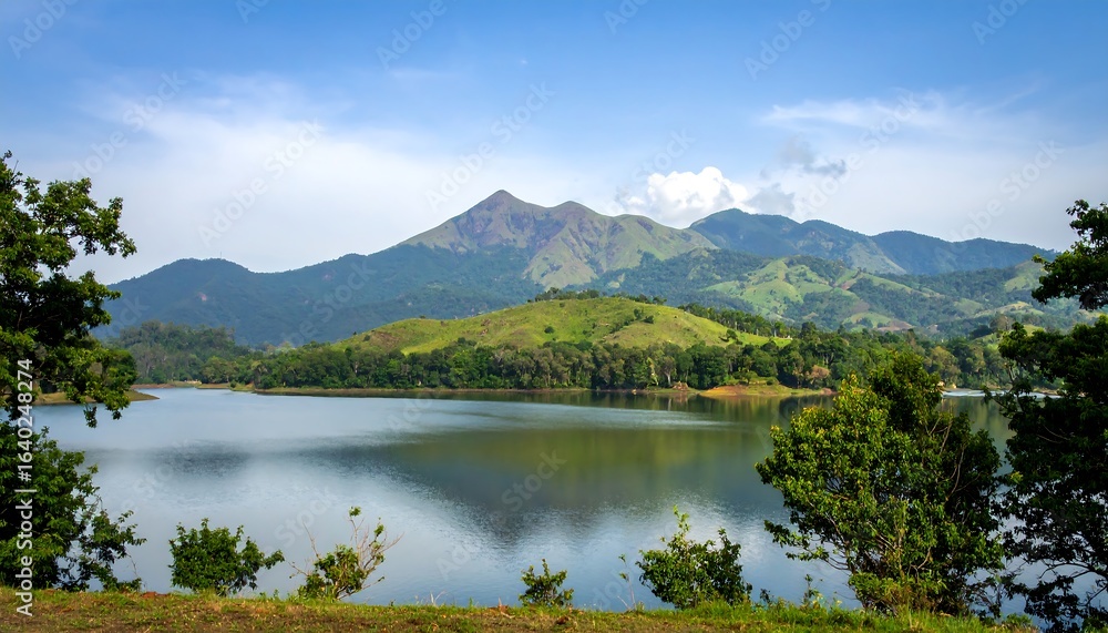 Obraz premium Mountain lake scenic landscape