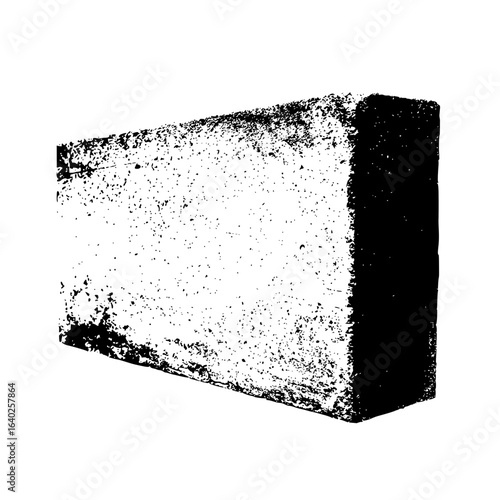 Distressed black and white concrete block texture for graphic design and architectural renderings and presentations