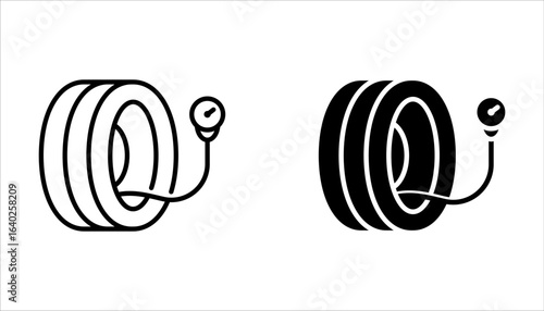 Tire set icon. Vehicle tire service concept. vector illustration on white background