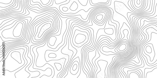 Abstract Topographic background. Geographic line map. Wavy pattern design. Paper texture imitation of a geographical map shades. Vector illustration.	