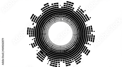 Abstract High-Tech Circular Graphic Interface Element