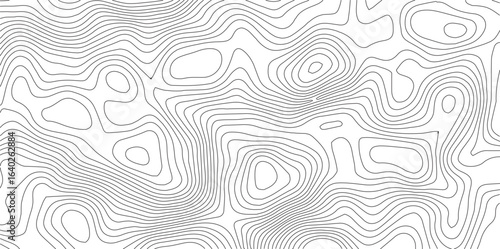 Abstract Topographic background. Geographic line map. Wavy pattern design. Paper texture imitation of a geographical map shades. Vector illustration.	
