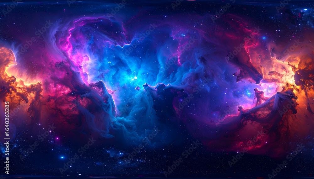 Fototapeta premium Colorful nebulae in space