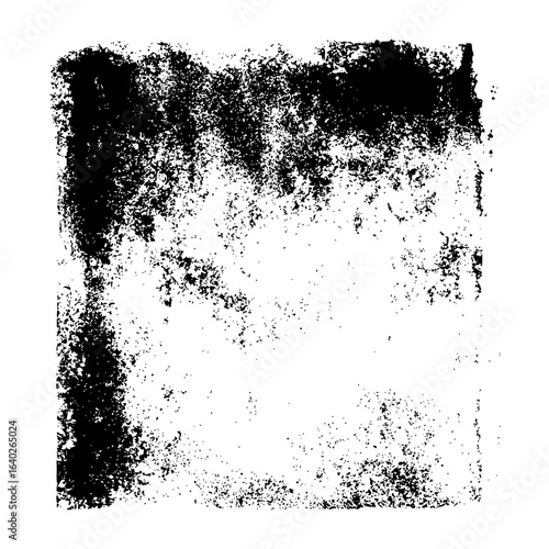 Black and white grunge texture overlay for distressed effect background and design element vector illustration