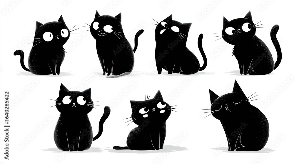 Cute black cats in various poses (3) Cute black cats in various poses (3)