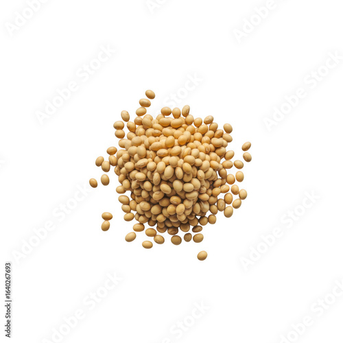 A small pile of small yellow mustard seeds isolated on transparent background