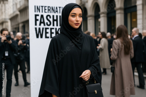 Fashion Week Model in Abaya - Photo