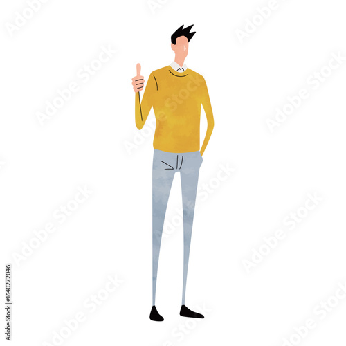 Full-body posing person
