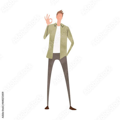 Full-body posing person