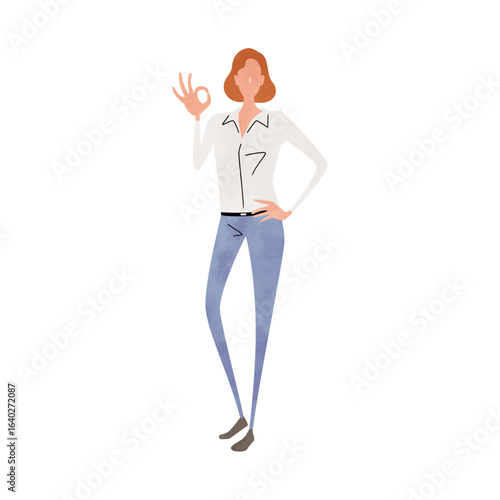 Full-body posing person