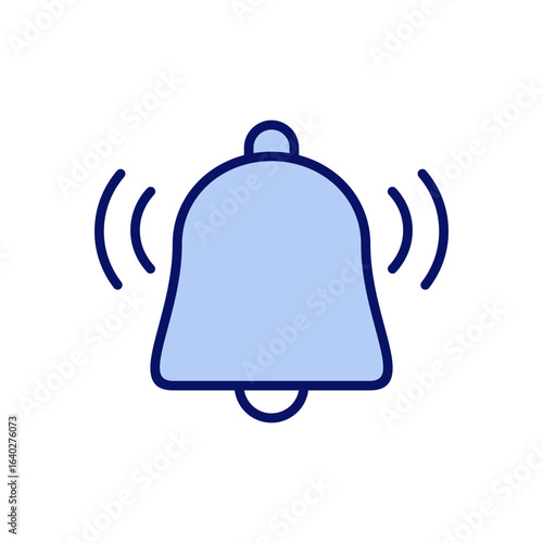 Bell icon vector. Notification sign and symbol for web site design