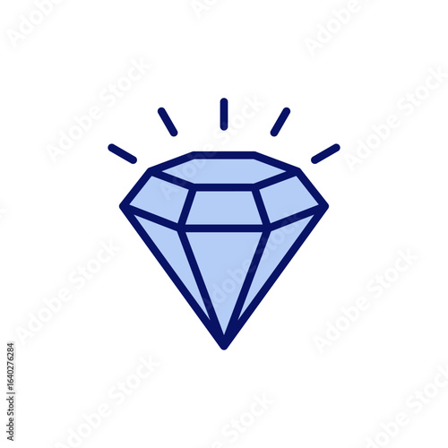 Diamond icon vector. diamond gems sign and symbol