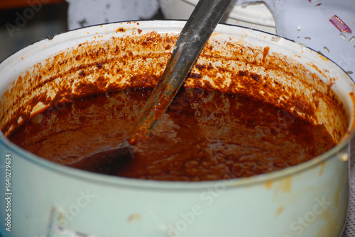 Preparation of traditional corn-based foods from Mexico.