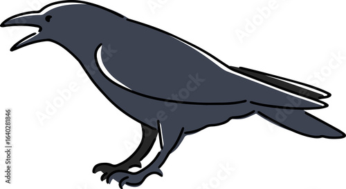 手描きのカラスのイラスト