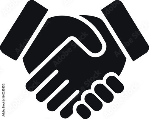 Two businessmen shaking hands in a vector illustration, symbolizing a successful partnership and business agreement