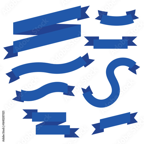 blue ribbons in motion