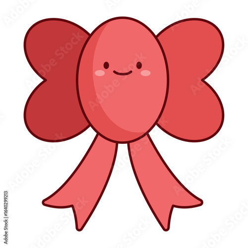 Flat Christmas Bow Icon for Holiday Designs