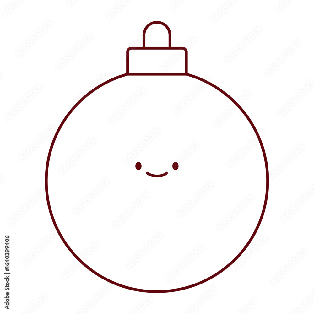 Fototapeta premium Flat style Christmas ornament balls collection