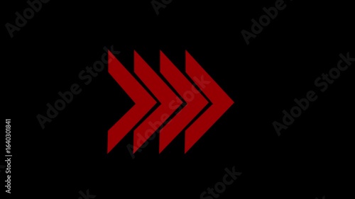 Arrow icon concept animation, arrows sign left to right animation concept.Swipe right for the animation.