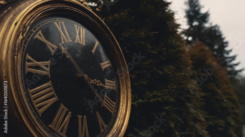 Wallpaper Mural Ornate antique clock face in golden frame. Torontodigital.ca