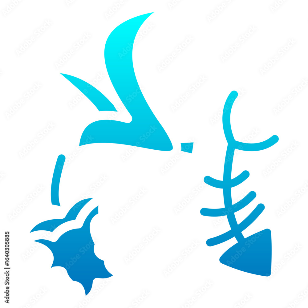 Fototapeta premium Organic Waste glyph gradient icon