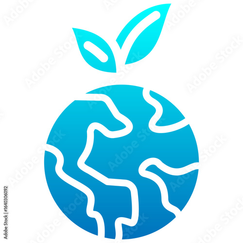 Environmental Impact  glyph gradient icon