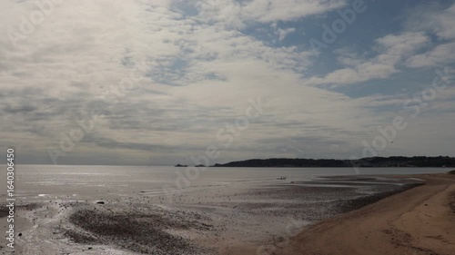 Ebb Tide in Swansea Bay, Wales, UK - Timelapse of Tide Going Out