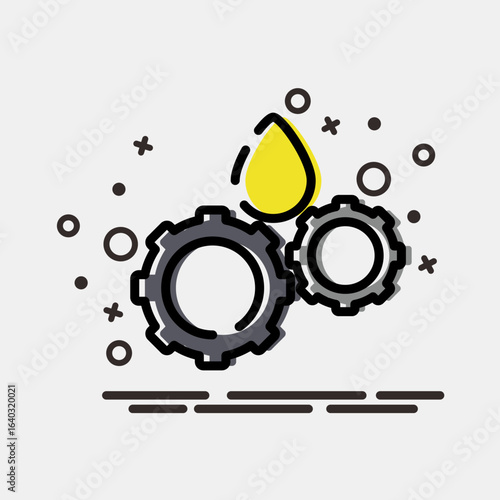 Icon lubricant. Oil Industry elements. Icon in MBE style.