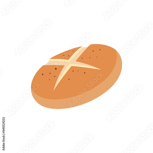 Freshly Baked Loaf of Bread, a Staple Food from the Bakery