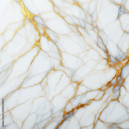 White Marble Texture with Elegant Gold Veins – Luxury Background