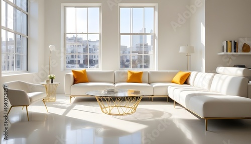 Photo interior modern design room 3d illustration