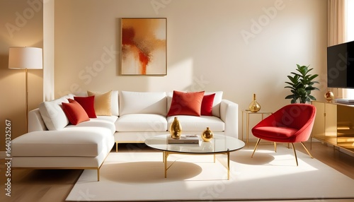 Photo interior modern design room 3d illustration