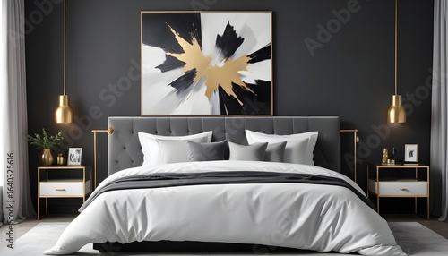 Photo interior modern design room 3d illustration