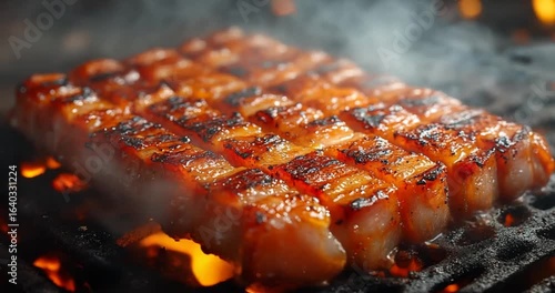 grilled meat on the grill