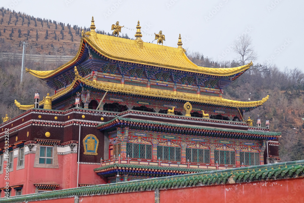 Naklejka premium Ta'er Monastery, Xining, Qinghai, China