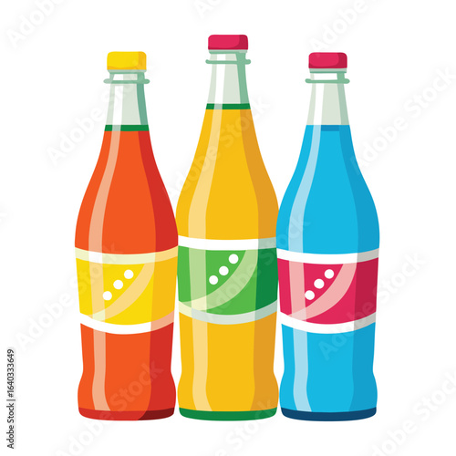 Set of Soda can, cocktail, soft drinks isolated vector illustration