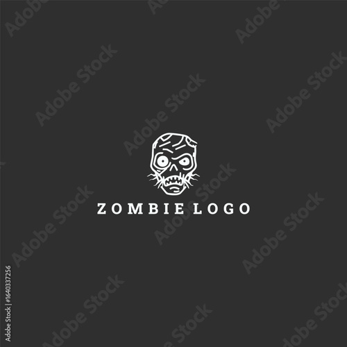 Zombie logo with a creepy and bold style for thrilling and edgy branding.