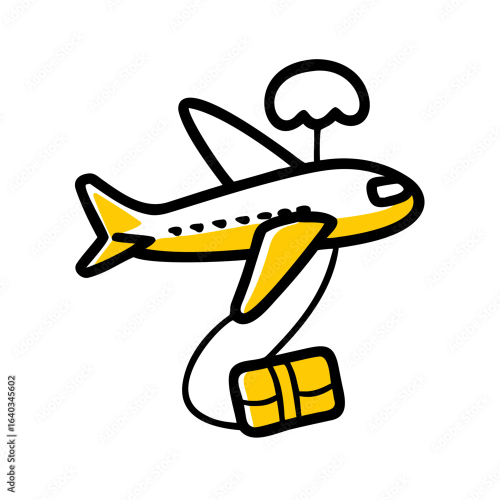 Fototapeta premium air delivery hand drawing icon for web and graphic design