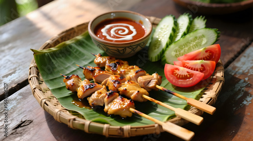 Grilled Chicken Satay with Peanut Sauce
