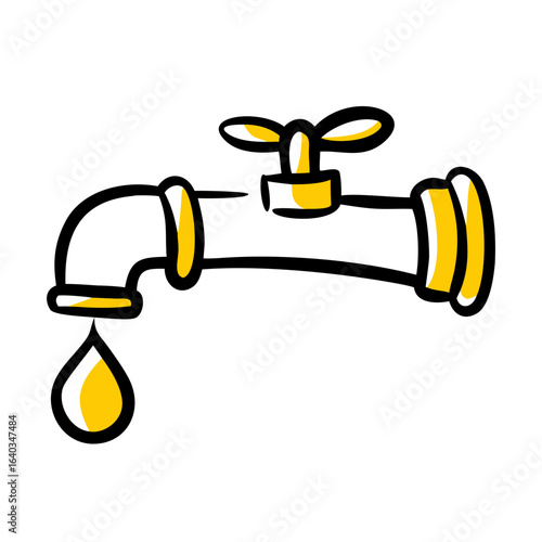 oil pipelines hand drawing icon for web and graphic design