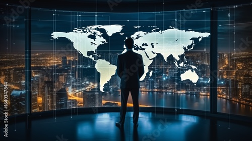 GLobalization theme for banner, wallpaper, or background