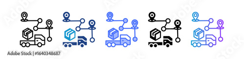 Last Mile Delivery multiple icon
