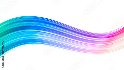 Wallpaper Mural Colorful abstract wavy brush stroke isolated on white background Torontodigital.ca